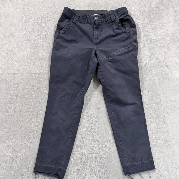 Duluth Trading Co Pants - Duluth Trading Pants Women's 12 Cropped Elastic Waist Gray‎ Stretch